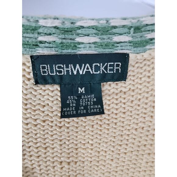 BUSHWACKER Vintage Cottagecore Floral V-neck Button Down Cardigan Sweater Sz M - Picture 2 of 12